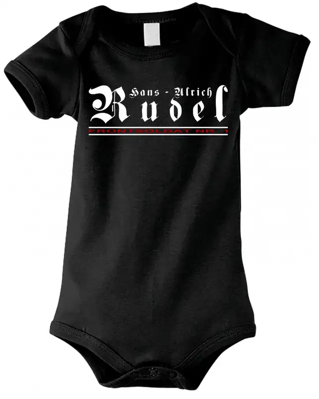 Baby Kurzarm Body (Hans - Ulrich Rudel, Frontsoldat Nr 1)