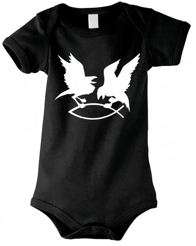 Baby Kurzarm Body (Hugin Munin)
