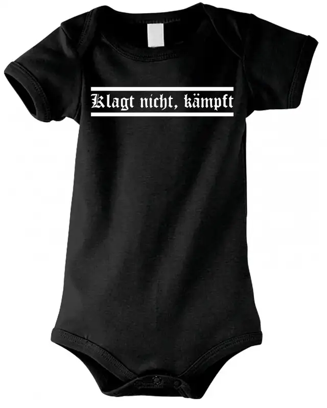 Baby Kurzarm Body (Klagt nicht kämpft)