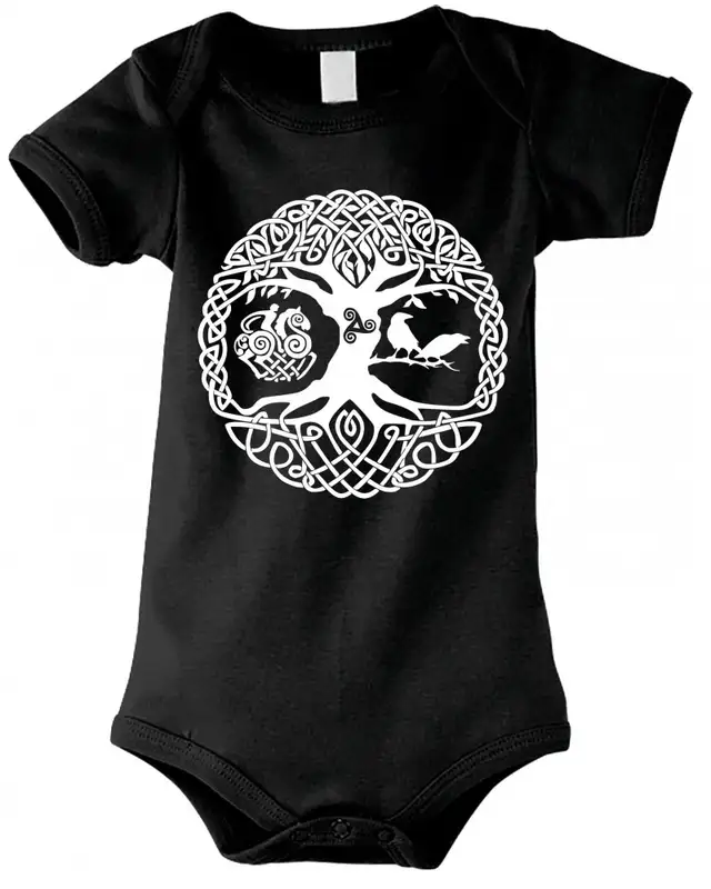 Baby Kurzarm Body (Lebensbaum)