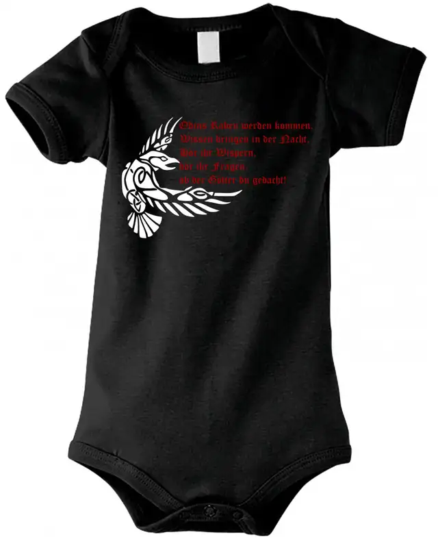 Baby Kurzarm Body (Odins Raben werden kommen)
