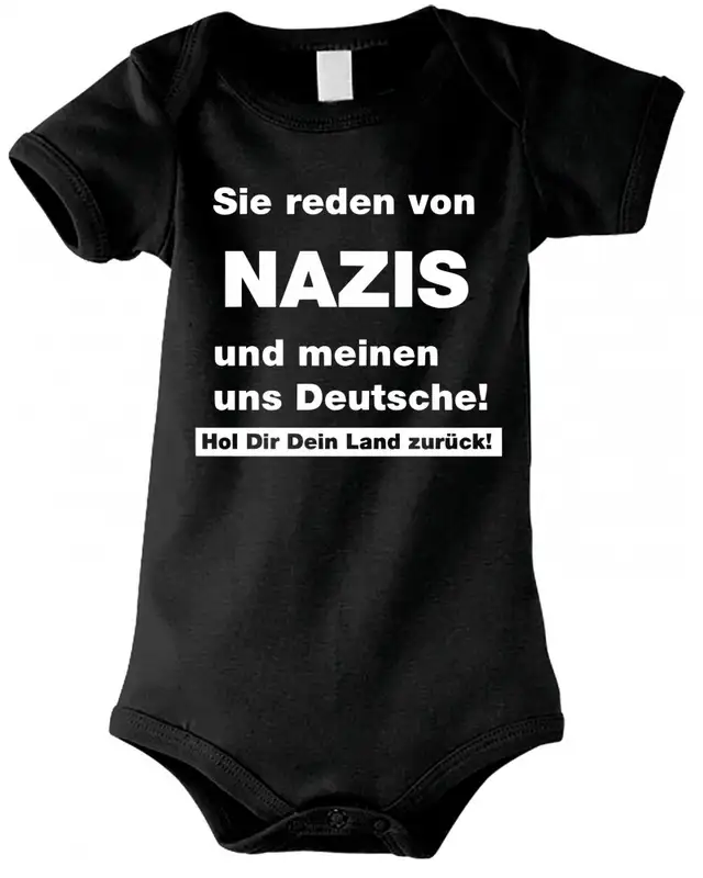 Baby Kurzarm Body (Sie reden von Nazis)
