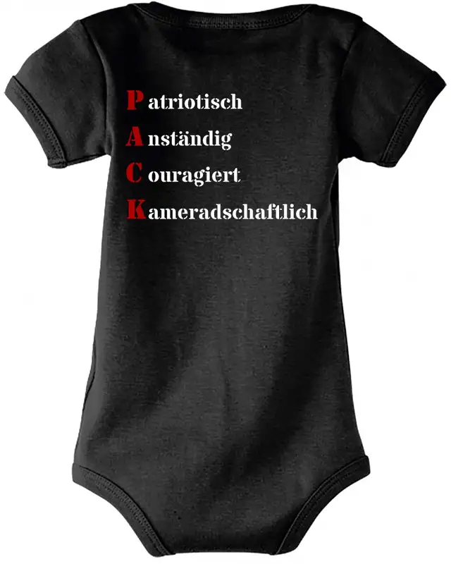 Baby Kurzarm Body (Wir sind das Pack) Bild 2
