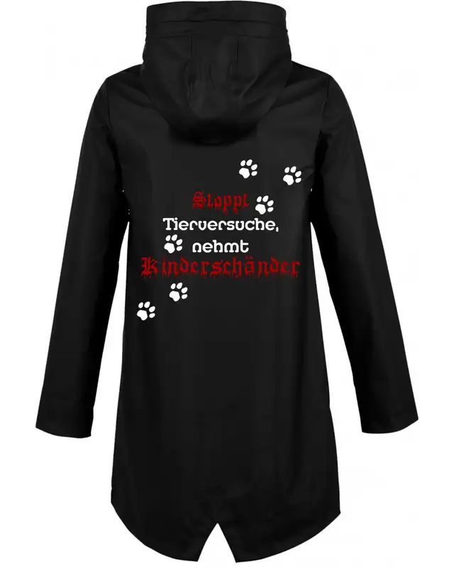 Bestickte Damen Jacke "Hell" (Stoppt Tierversuche, nehmt Kinderschänder) Bild 4
