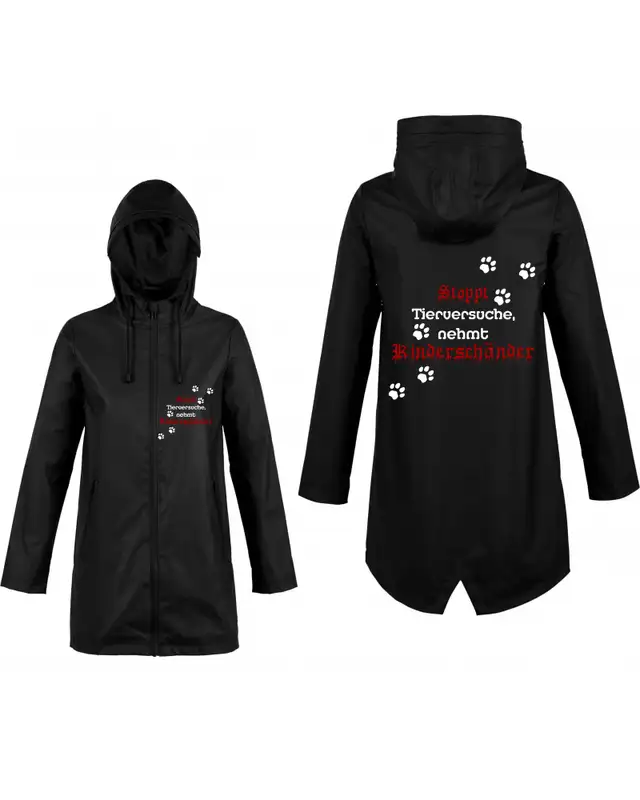 Bestickte Damen Jacke "Hell" (Stoppt Tierversuche, nehmt Kinderschänder) Bild 5