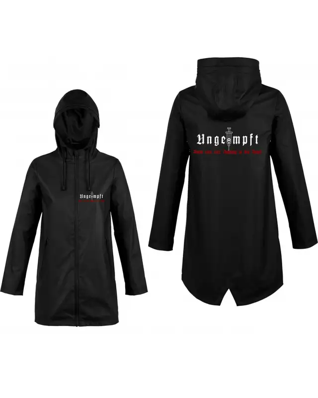 Bestickte Damen Jacke "Hell" (Ungeimpft, Steckt euch eure Impfung in den Arsch) Bild 4