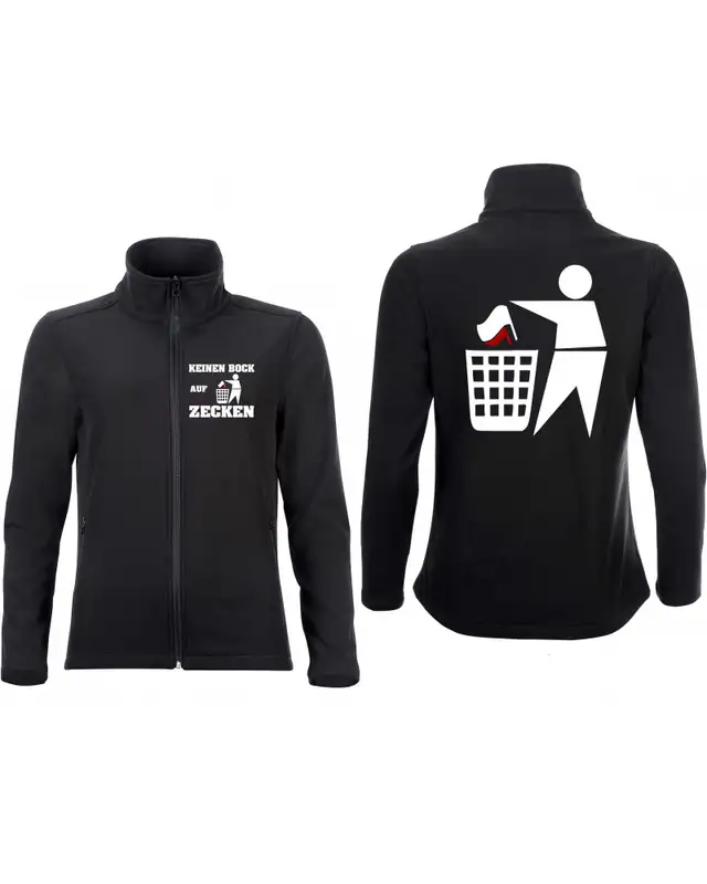 Bestickte Damen Softshell Jacke "2 Lagen" (Keinen Bock auf Zecken) Bild 3