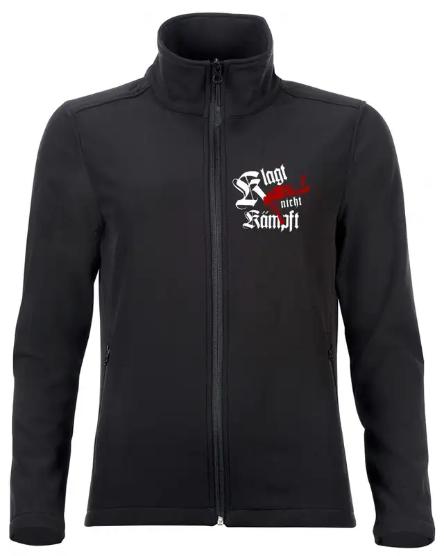 Bestickte Damen Softshell Jacke "2 Lagen" (Klagt nicht kämpft, Ak47)