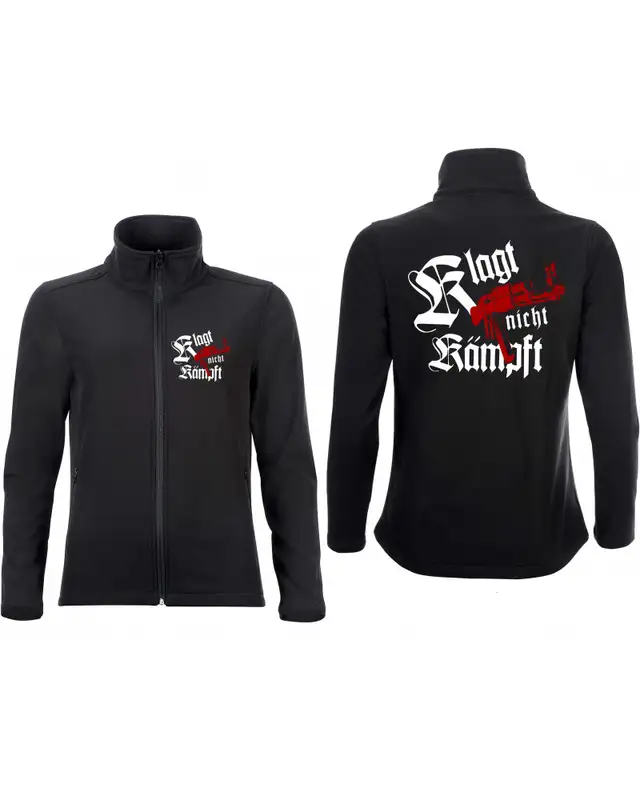 Bestickte Damen Softshell Jacke "2 Lagen" (Klagt nicht kämpft, Ak47) Bild 3