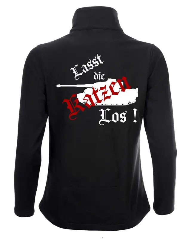 Bestickte Damen Softshell Jacke "2 Lagen" (Lasst die Katzen los) Bild 2