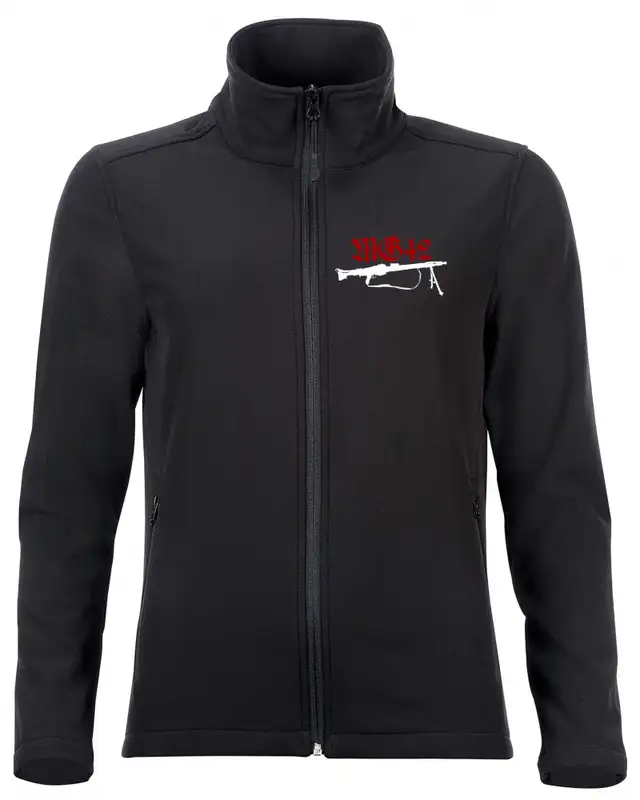 Bestickte Damen Softshell Jacke "2 Lagen" (Mg42 Einigkeit, Recht und Freiheit)