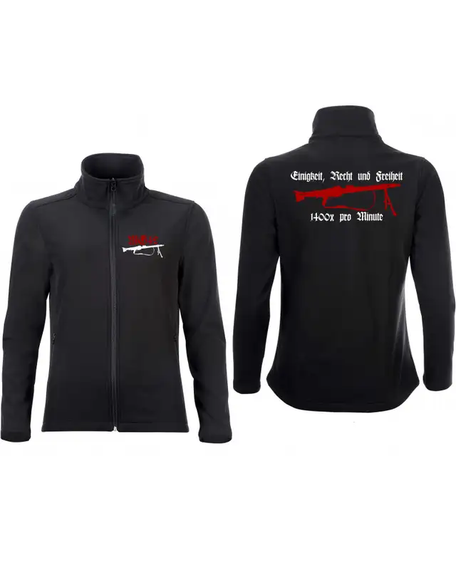 Bestickte Damen Softshell Jacke "2 Lagen" (Mg42 Einigkeit, Recht und Freiheit) Bild 3