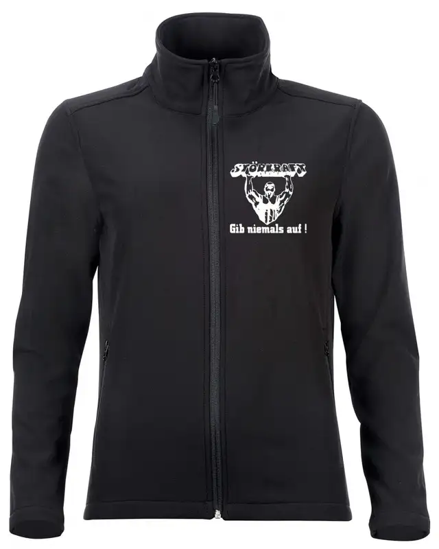 Bestickte Damen Softshell Jacke "2 Lagen" (Störkraft gib niemals auf)