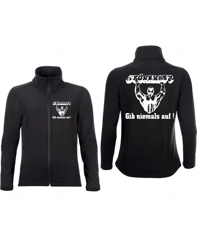 Bestickte Damen Softshell Jacke "2 Lagen" (Störkraft gib niemals auf) Bild 3