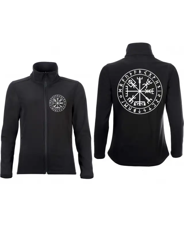 Bestickte Damen Softshell Jacke "2 Lagen" (Vegvisir) Bild 3