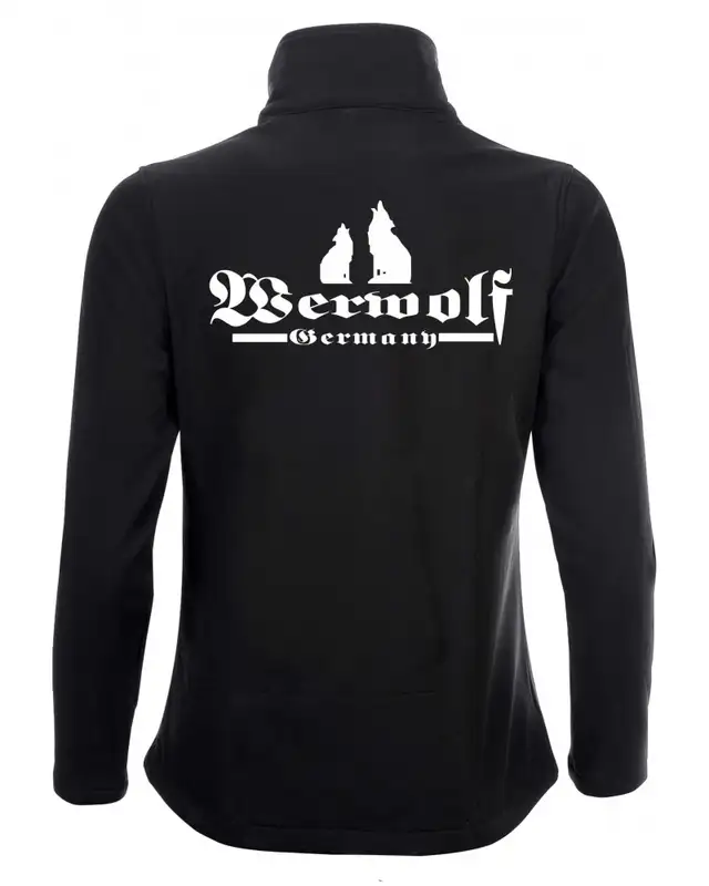 Bestickte Damen Softshell Jacke "2 Lagen" (Werwolf Germany mit Wolf) Bild 2