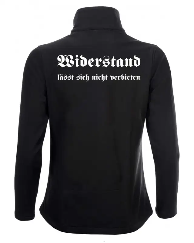 Bestickte Damen Softshell Jacke "2 Lagen" (Widerstand lässt sich nicht verbieten) Bild 2