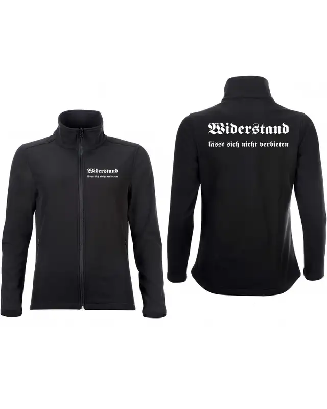 Bestickte Damen Softshell Jacke "2 Lagen" (Widerstand lässt sich nicht verbieten) Bild 3
