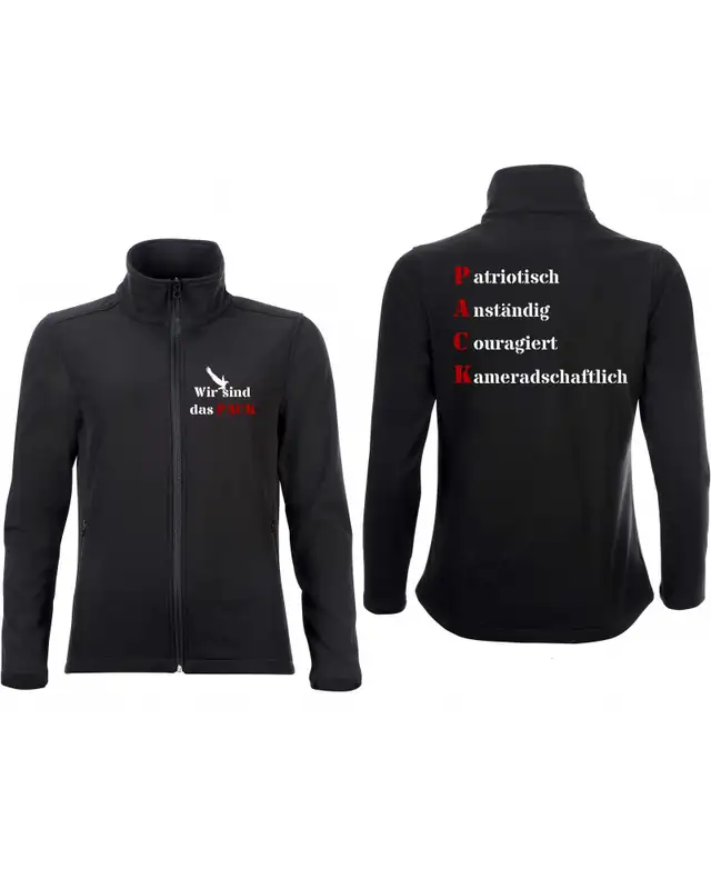 Bestickte Damen Softshell Jacke "2 Lagen" (Wir sind das Pack) Bild 3