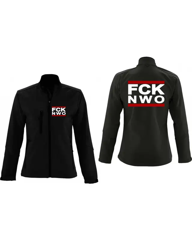 Bestickte Damen Softshell Jacke "3 Lagen" (FCK NWO) Bild 3
