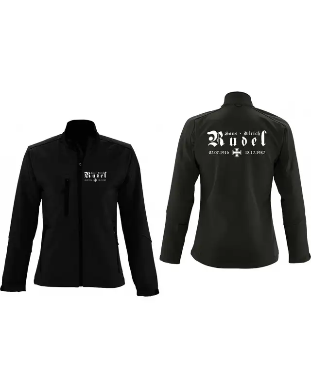 Bestickte Damen Softshell Jacke "3 Lagen" (Hans - Ulrich Rudel, Kreuz) Bild 3
