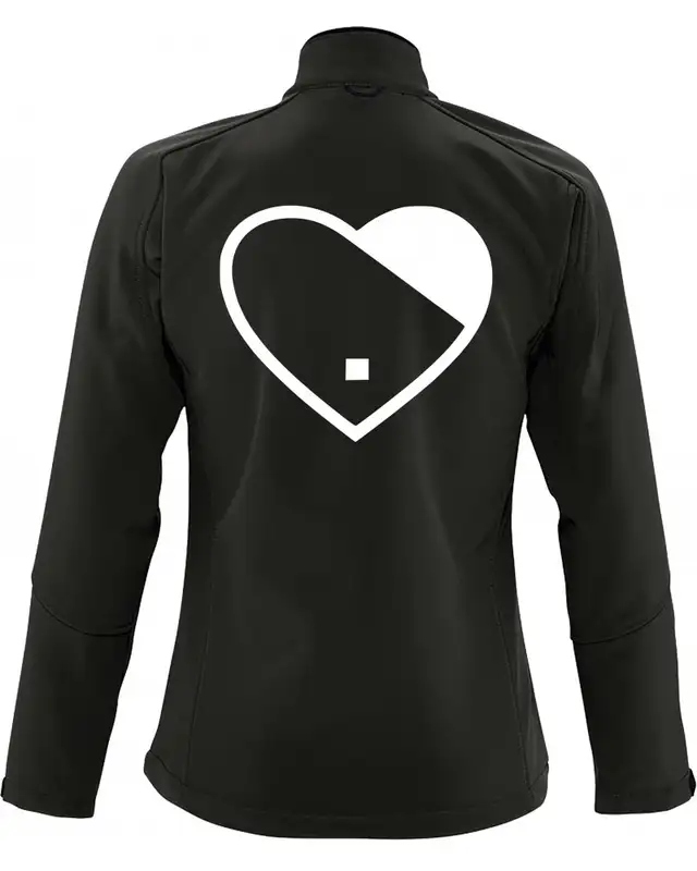 Bestickte Damen Softshell Jacke "3 Lagen" (Herz) Bild 2