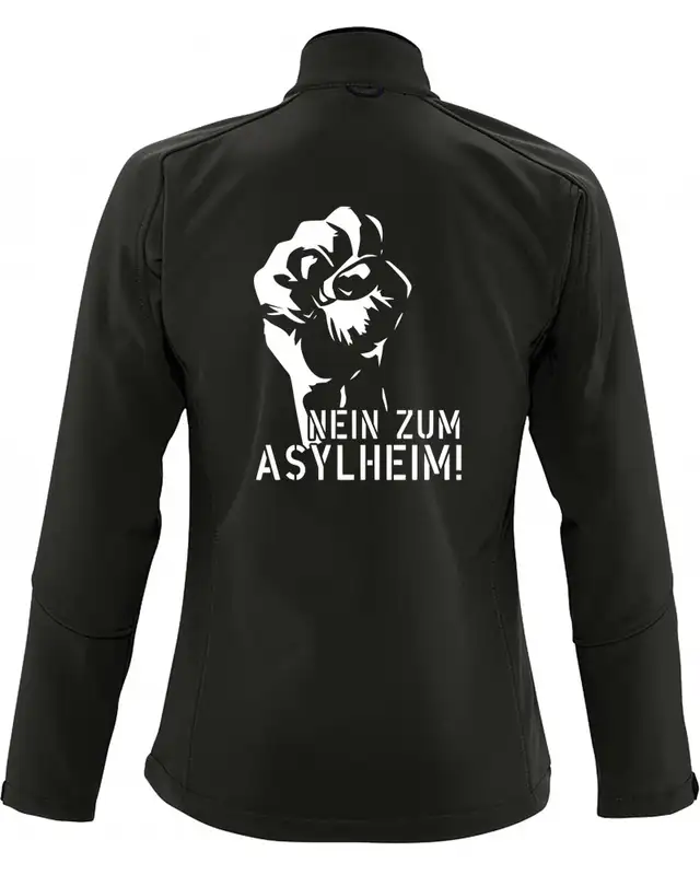 Bestickte Damen Softshell Jacke "3 Lagen" (Nein zum Asylheim) Bild 2