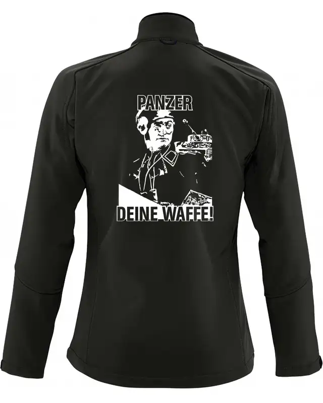 Bestickte Damen Softshell Jacke "3 Lagen" (Panzer, deine Waffe!) Bild 2
