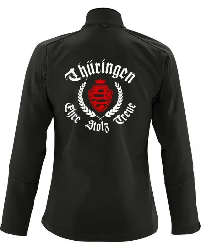 Bestickte Damen Softshell Jacke "3 Lagen" (Thüringen, ehre stolz treue) Bild 2