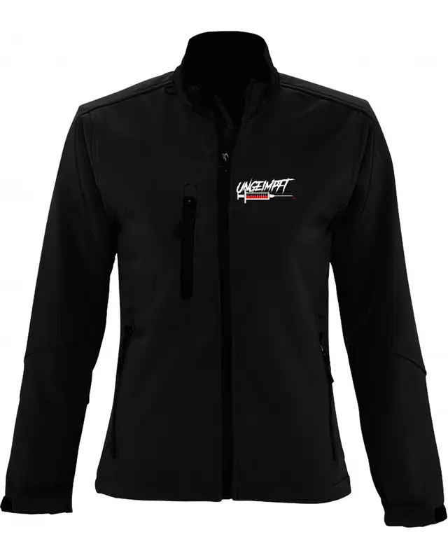 Bestickte Damen Softshell Jacke "3 Lagen" (Ungeimpft, Spritze)