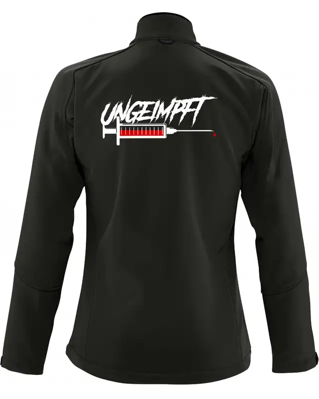 Bestickte Damen Softshell Jacke "3 Lagen" (Ungeimpft, Spritze) Bild 2