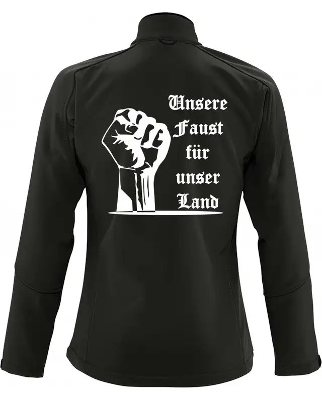Bestickte Damen Softshell Jacke "3 Lagen" (Unsere Faust für unser Land) Bild 2