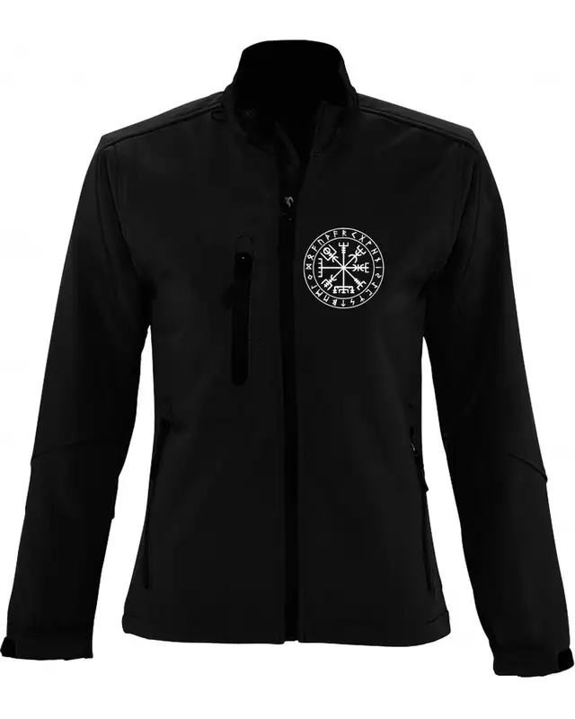 Bestickte Damen Softshell Jacke "3 Lagen" (Vegvisir)