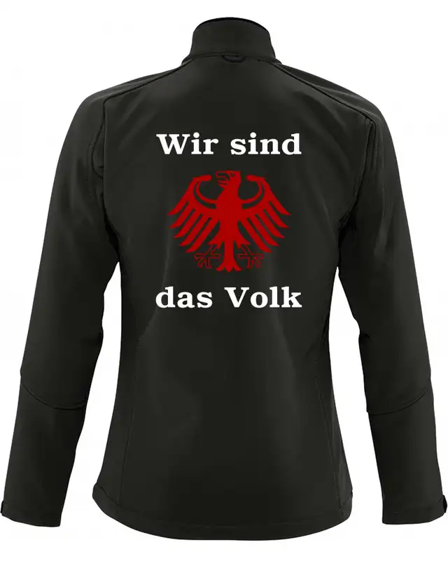 Bestickte Damen Softshell Jacke "3 Lagen" (Wir sind das Volk) Bild 2
