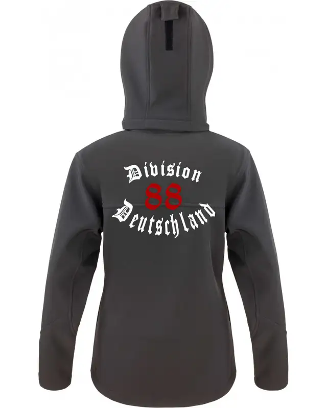 Bestickte Damen Softshell Kapuzenjacke (Division 88 Deutschland) Bild 2