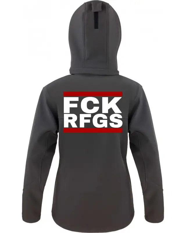 Bestickte Damen Softshell Kapuzenjacke (FCK RFGS) Bild 2