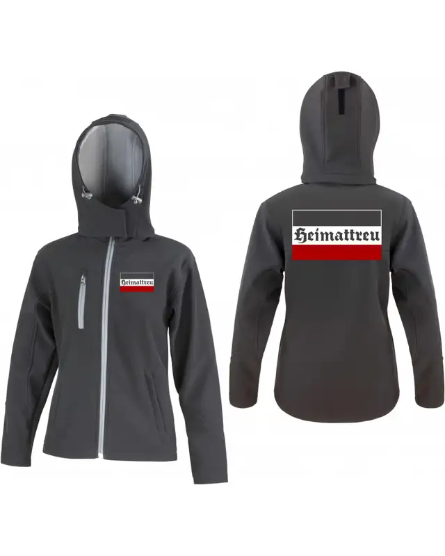 Bestickte Damen Softshell Kapuzenjacke (Heimattreu) Bild 3