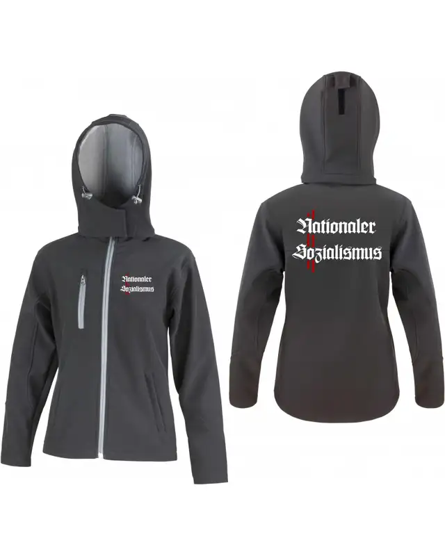 Bestickte Damen Softshell Kapuzenjacke (Nationaler Sozialismus) Bild 3