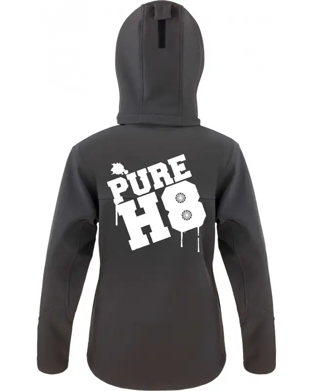 Bestickte Damen Softshell Kapuzenjacke (Pure H8) Bild 2
