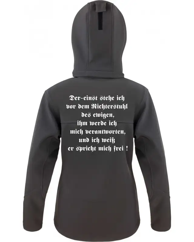Bestickte Damen Softshell Kapuzenjacke (Rudolf Hess) Bild 2