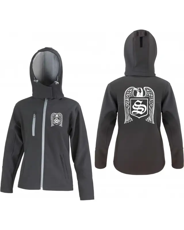 Bestickte Damen Softshell Kapuzenjacke (Skrewdriver, Adler) Bild 3