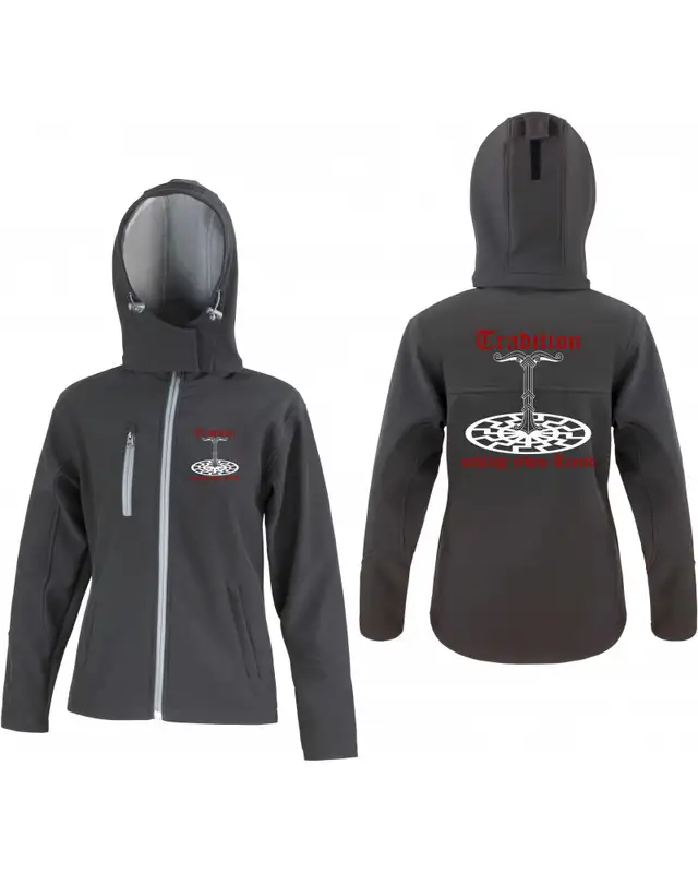 Bestickte Damen Softshell Kapuzenjacke (Tradition schlägt jeden Trend) Bild 3