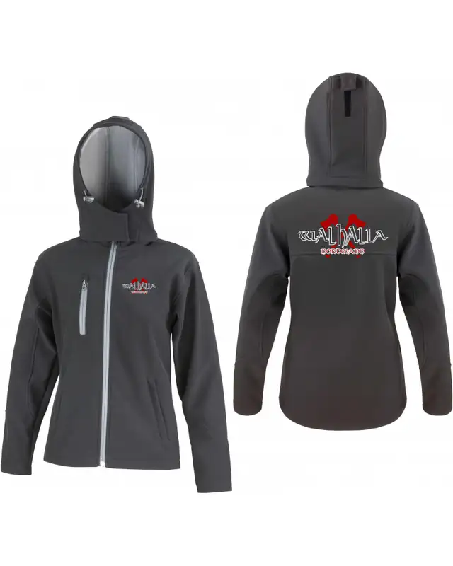 Bestickte Damen Softshell Kapuzenjacke (Walhalla, Nordmann) Bild 3