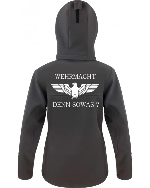 Bestickte Damen Softshell Kapuzenjacke (Wehrmacht denn sowas) Bild 2