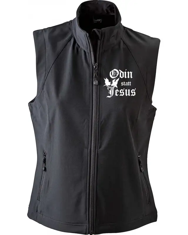 Bestickte Damen Weste (Odin statt Jesus)