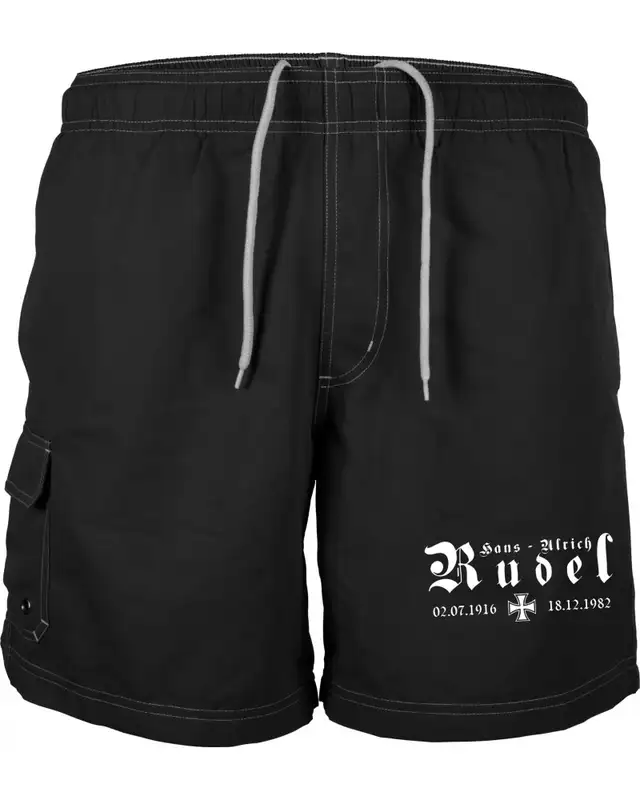 Bestickte Herren Badehose (Hans - Ulrich Rudel, Kreuz)