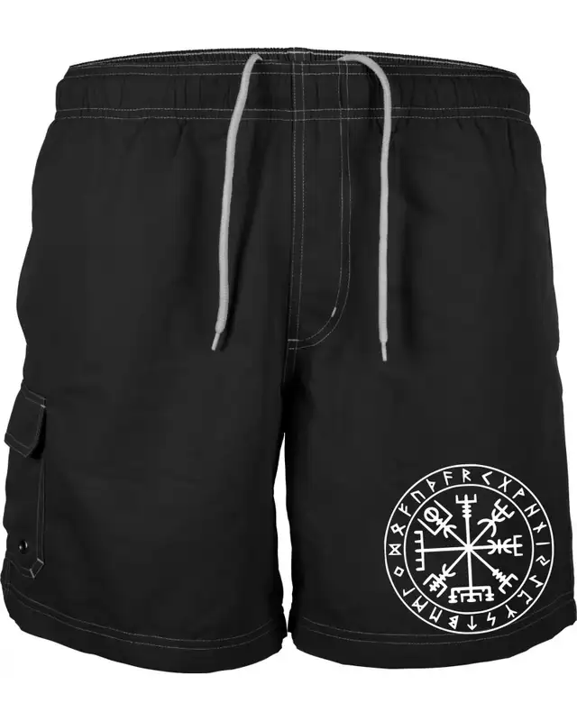 Bestickte Herren Badehose (Vegvisir)
