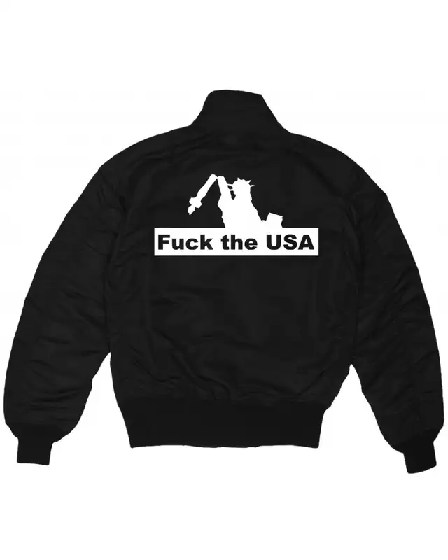 Bestickte Herren CWU Jacke (Fuck the USA) Bild 2