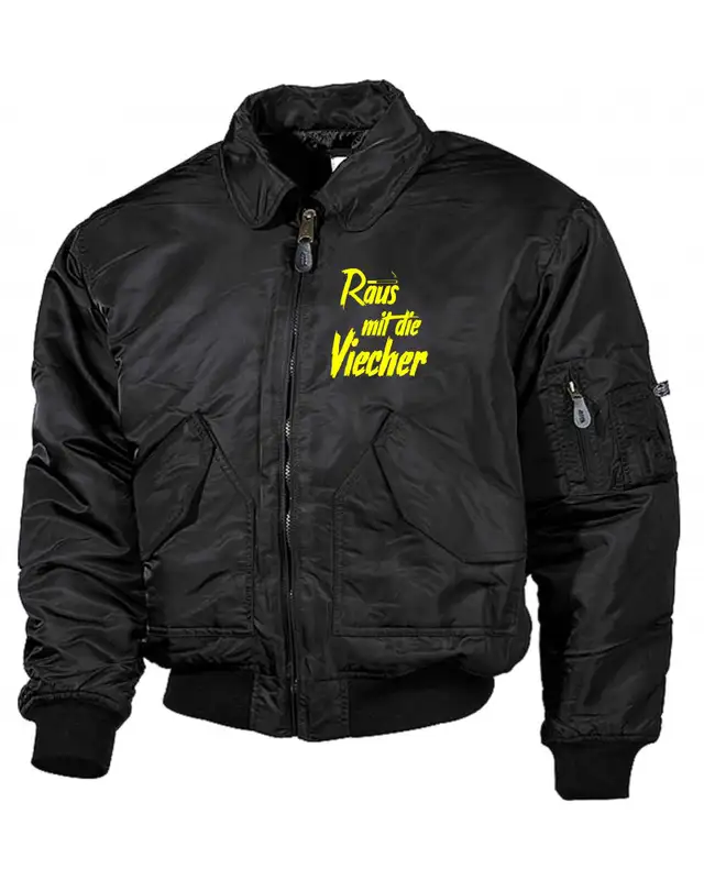 Bestickte Herren CWU Jacke (Raus mit die Viecher)