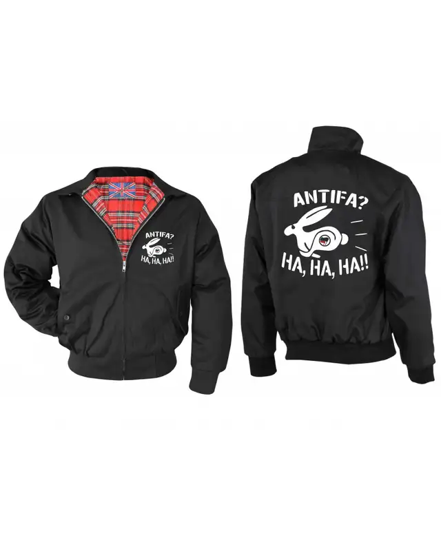 Bestickte Herren Harrington Jacke (Antifa, ha ha ha) Bild 3
